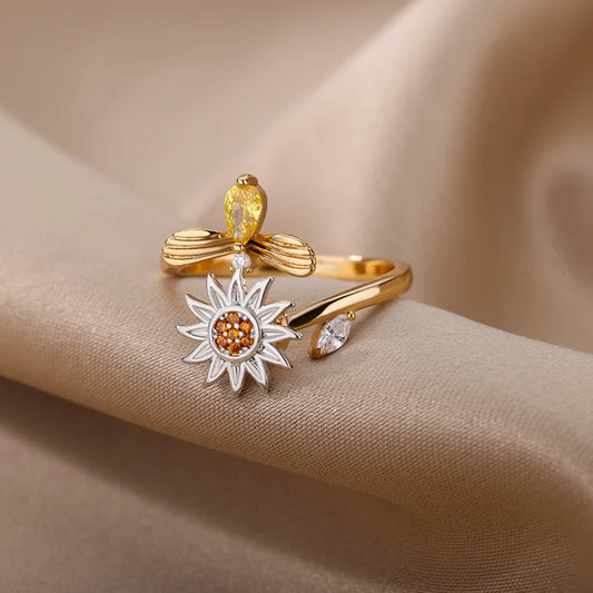 Bague anti-stresse - Fleurs